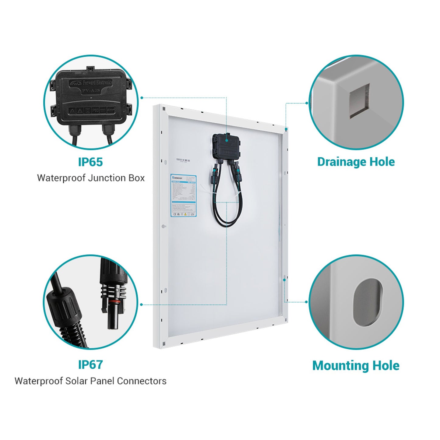 50 Watt 12 Volt Monocrystalline Solar Panel