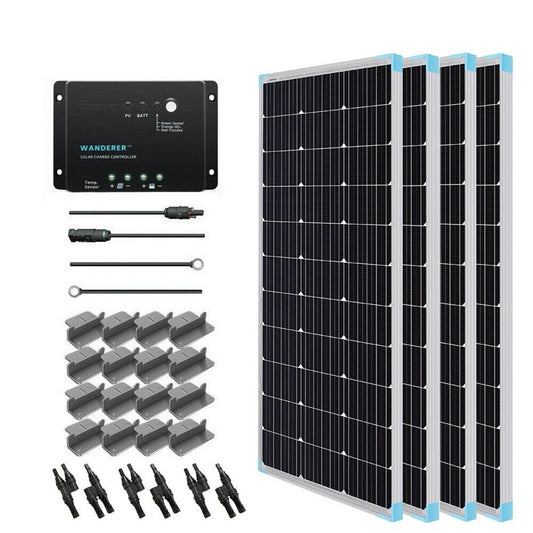 400 Watt 12 Volt Monocrystalline Solar Package